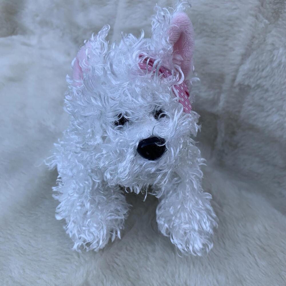 Webkinz Ganz 8" White Terrier Dog HM106 Plush Stuffed Westie NO CODE